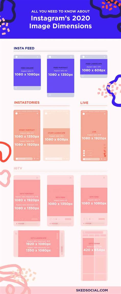 Instagram Dimensions And Sizes Guide For 2021 Handy Infographic