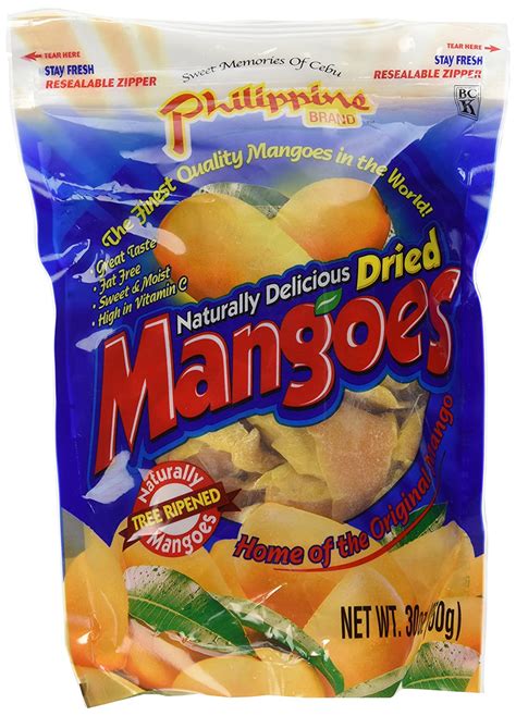 Phillippine Brand Naturally Delicious Tree Ripened Dried Mangoes, 30 ...