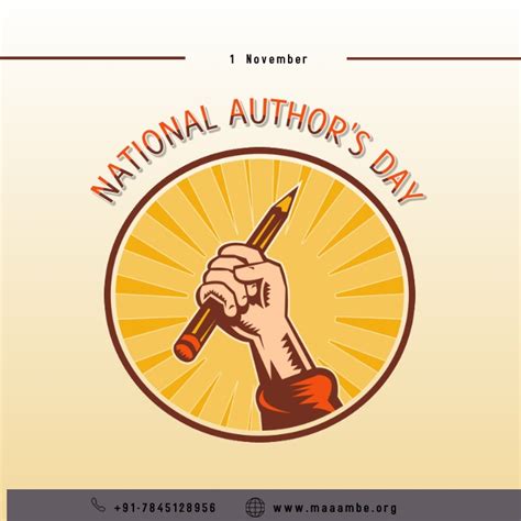 National Authors Day Template Postermywall