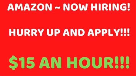 Amazon Hiring Work At Home 15hr Youtube