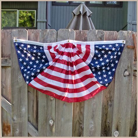 Usa Flag Buntings Fully Pleated Half Flag Patriotic Stars Etsy