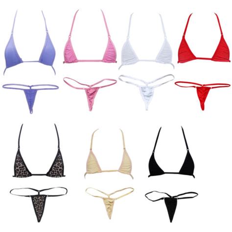 hot sexy women micro thong underwear g string bra mini bikini brazilian swimwear ebay
