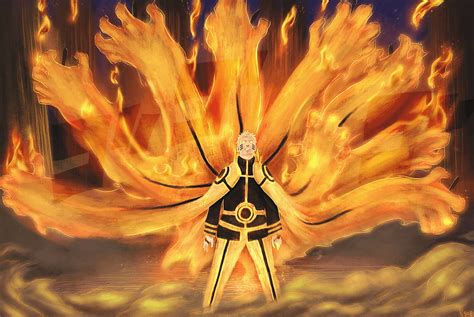 Nine Tailed Fox Naruto Chakra Mode