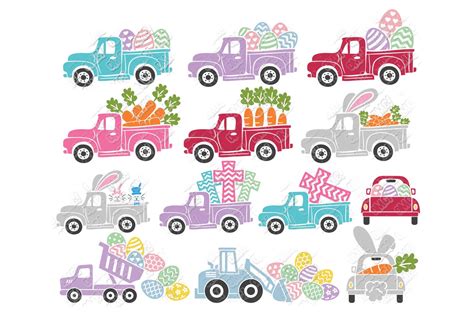 Easter Truck SVG Dump Truck in SVG/DXF/EPS/JPG/PNG • OhMyCuttables