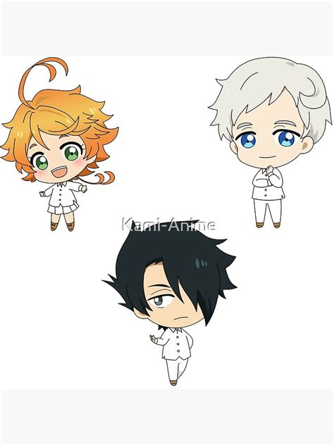 The Promised Neverland Ray Emma Norman Chibi Poster For Sale By