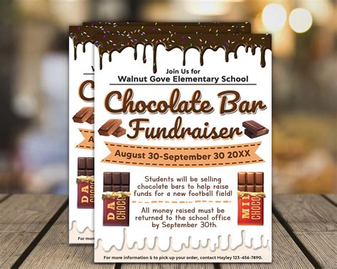 Editable Chocolate Bar Flyer Fundraiser Event Template Made By Teachers