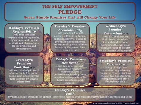 The Self Empowerment Pledge Seven Simple Promises That Will Change