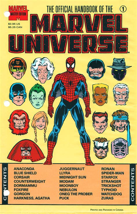 Official Handbook Of The Marvel Universe Master Edition Vol 1 1990
