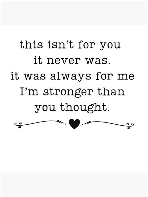 Stronger Than You Thought Poster By Trishamonroe07 Redbubble