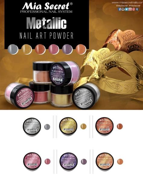 Beautybigbang is a cheap nail art supplies online store. 6 PC Mia Secret Acrylic METALLIC Nail Art Powder ...