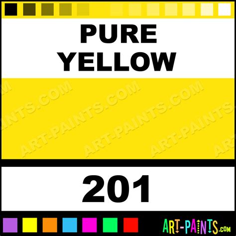 Pure Yellow Ecological Acrylic Paints 201 Pure Yellow Paint Pure