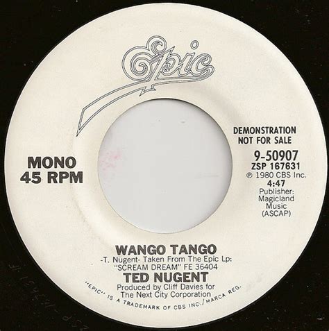 Ted Nugent Wango Tango 1980 Vinyl Discogs