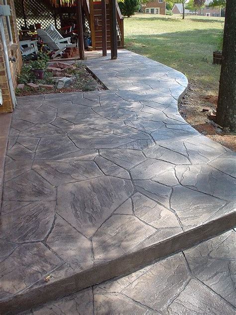 Is stamped concrete any good? Stamped Concrete: Flagstone | Concrete patio, Concrete ...