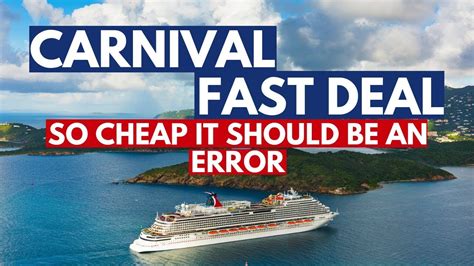 Carnival Vista Cruise Deal Fast Cruise Deal For Last Minute Cruise Youtube