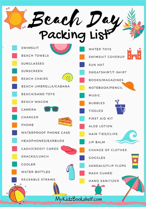 The Best Summer Beach Day Packing List Free Printables