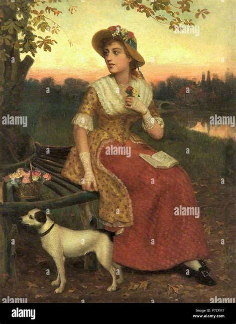 Kunstreproduktionen Dame Und Ein Hund Von Philip Richard Morris 1836 1902 United Kingdom