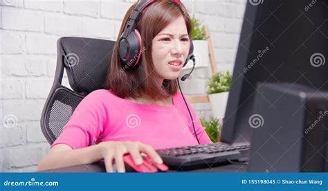Esport Gamer Girl Feel Angry Stock Image Image Of People Electronic