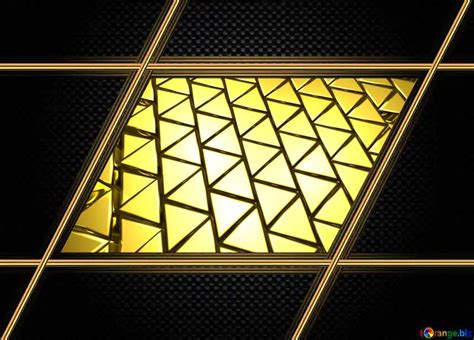 3d Abstract Geometric Volumetric Triangle Gold Metal Background №215157