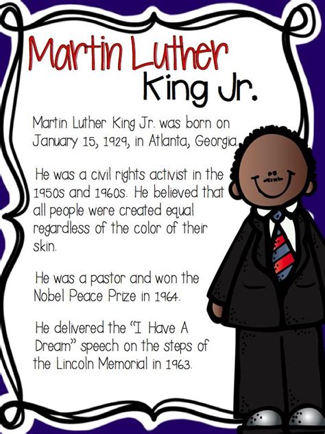 Pin By A Day In First Grade On Kinderland Collaborative Martin Luther