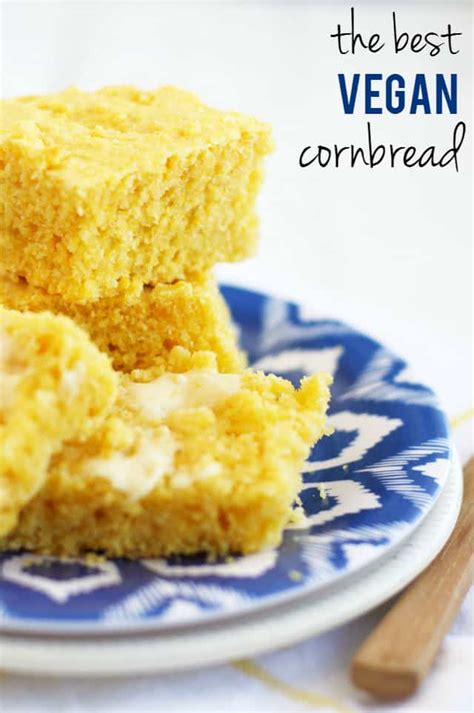 Gluten free cornbread recipe for easy cast iron skillet cornbread as well as a vegan corn. The Best Vegan Cornbread. - The Pretty Bee