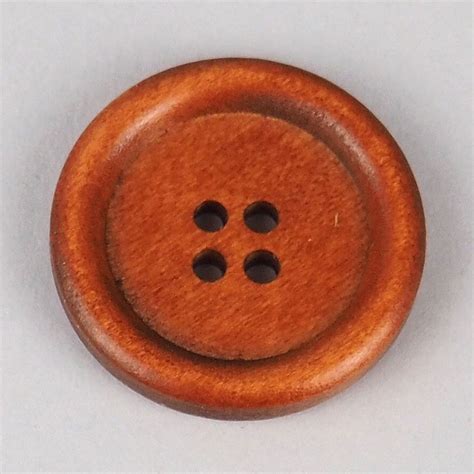 Button Wood Brown 30mm Knitca