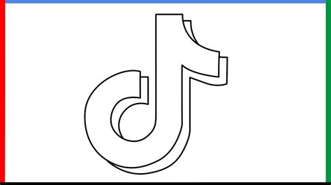 How To Draw Tiktok Logo Step By Step For Beginners Youtube