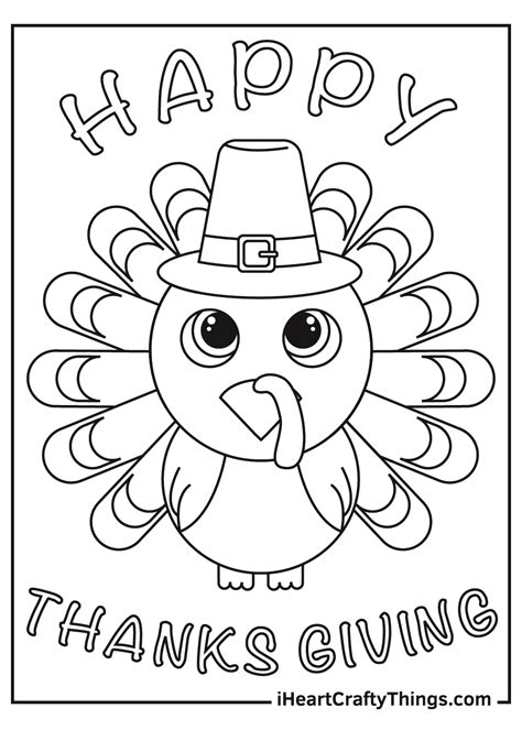 Printable Thanksgiving Turkey Coloring Page For Kids 14 Ph