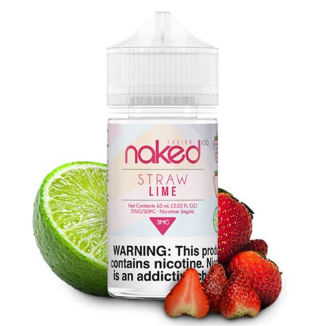 naked 100 fusion straw lime e juice 60ml vapesourcing