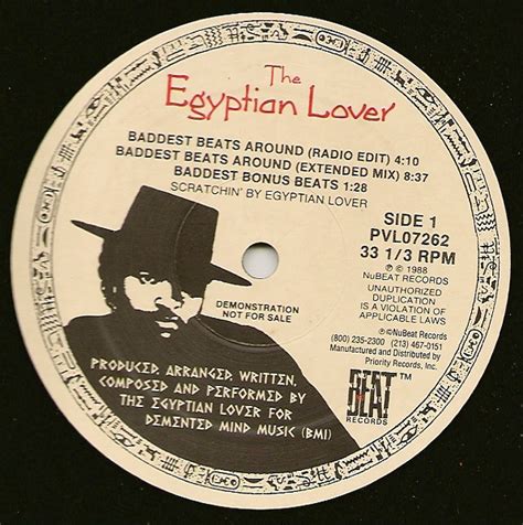 The Egyptian Lover Baddest Beats Around 1988 Vinyl Discogs