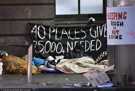 Flinders St Homeless People Kicked Out Of Makeshift Camp Daily Mail Online
