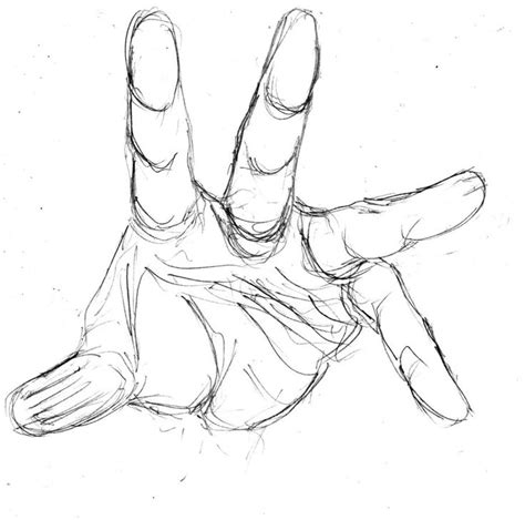 Open Palm Hand Drawing At Getdrawings Free Download