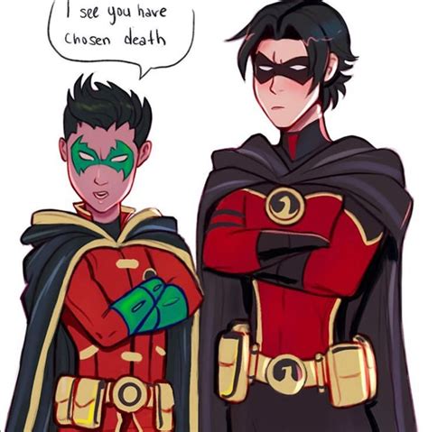 Damian And Tim Batman By Svnctis Ig Tim Drake Batman Robin Comics