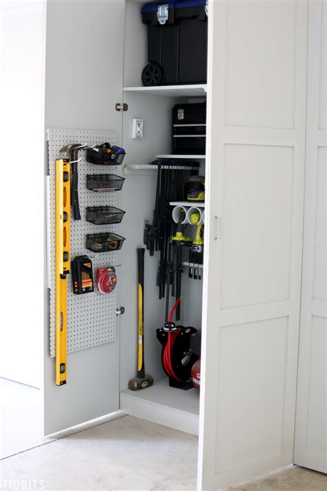 Choose garage tool cabinets for functionality and aesthetic appeal. Garage Storage Cabinets | Free Building Plans - Tidbits