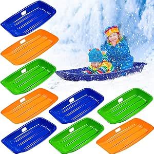 Amazon Com Meooeck Pack Inches Plastic Snow Sleds For Adult