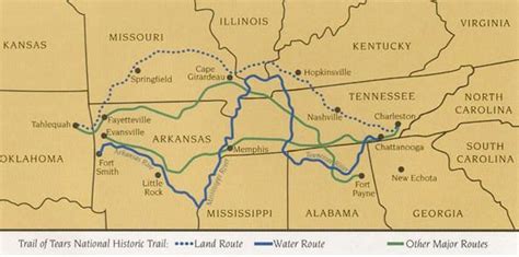 Jackson Trail Of Tears Historical Facts Pictures Map Trail Of Tears