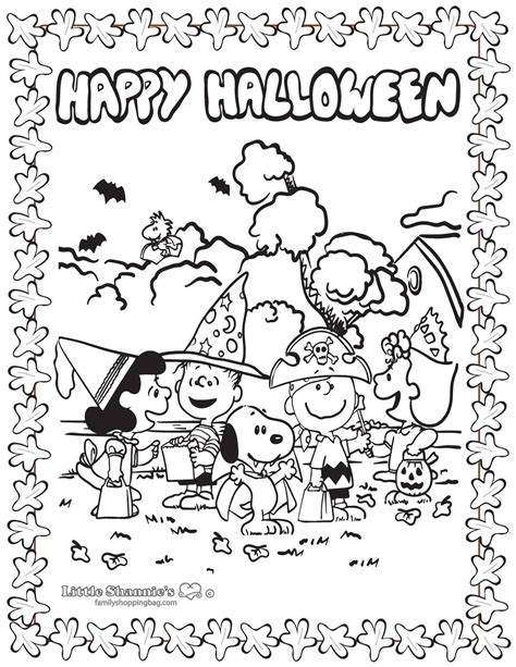 Peanuts Halloween Coloring Pages Az Coloring Pages Sn