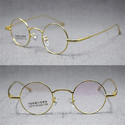 Vintage Small Round 40mm Titanium Eyeglasses Frames Full Rim Unisex Rx Able Glasses In Mens