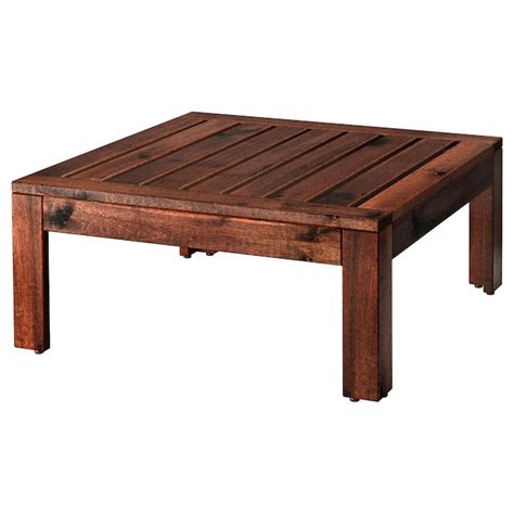 ÄPPLARÖ Table/stool section, outdoor, brown stained brown  IKEA