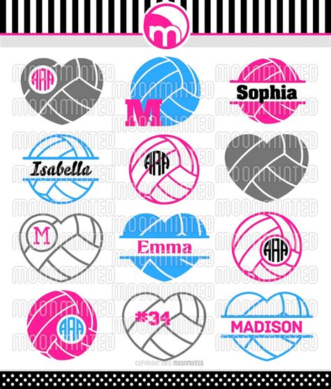 Monogram Volleyball Svg File 765 Crafter Files Free Svg Assets