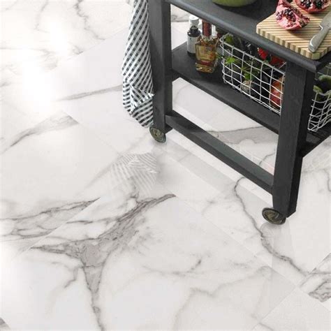 These Cappella Gloss 60x60 Carrara Marble Effect Tiles Are Perfect If