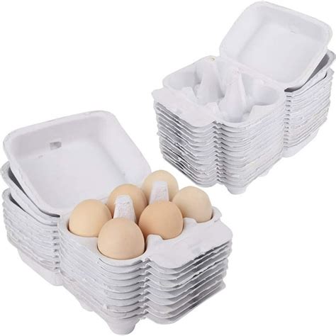 Nvzi Egg Cartons For Chicken Eggs 6 Count Paper Pulp Egg Carton Bulk