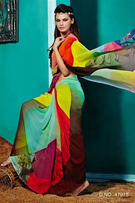 Colourful Saree Saree Printed Sarees Fashion