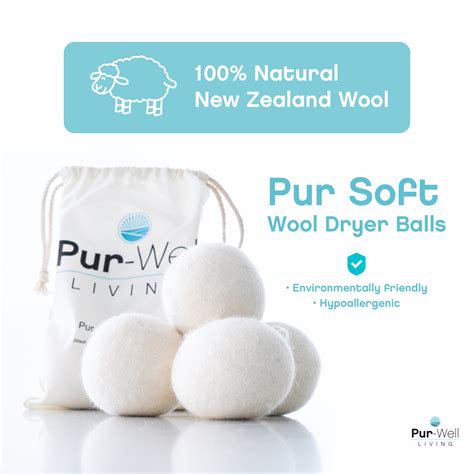 pur soft new zealand wool dryer balls pur well living