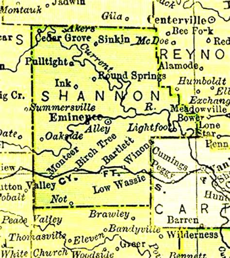 Shannon County Historic Maps