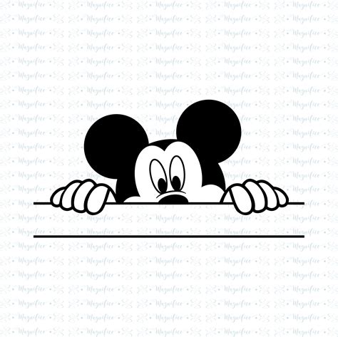 Peeking Mickey Svg Mickey Mouse Monogram Svg Png Jpeg Eps Etsy Hot