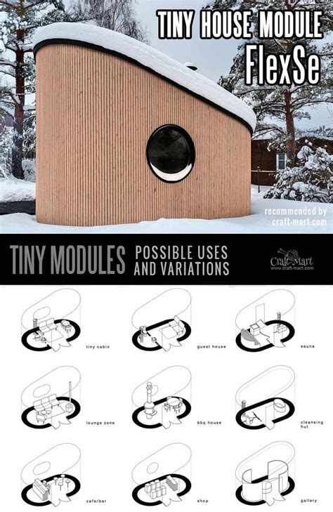 The Tiny House Is Made Out Of Wood And Has Many Different Angles To Fit