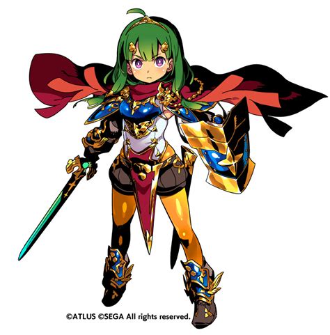 Safebooru 1girl Absurdres Ahoge Armor Armored Boots Atlus Boots Bright Pupils Cape Copyright