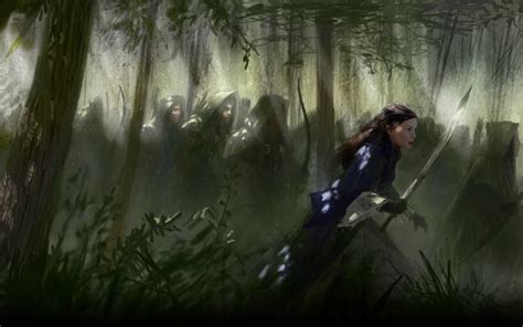 Forest The Lord Of The Rings Fantasy Art Elves Female Warriors Arwen