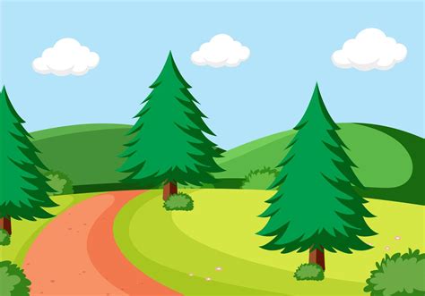 A Flat Nature Landscape 433485 Vector Art At Vecteezy