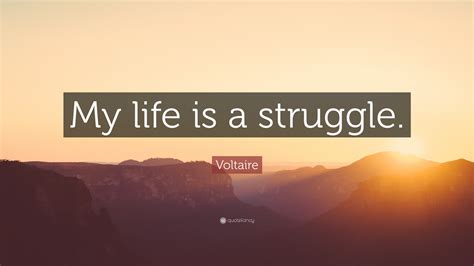 Voltaire Quote My Life Is A Struggle